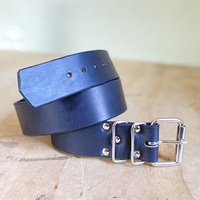 1.75” wide Functional Black Leather Belt - Thumbnail 6