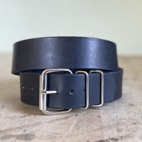 1.75” wide Functional Black Leather Belt - Thumbnail 8