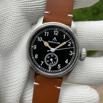 Genuine leather strap mens quartz watches 39mm case vh60 movement luminous 20bar business causal wristwatch sf746