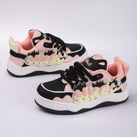 Harajuku Black Pink Fire Sneakers - Thumbnail 2
