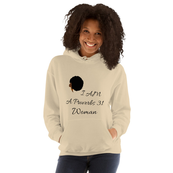 "I Am a Proverbs 31 Woman" Hoodie -Afro Design