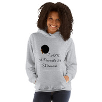 "I Am a Proverbs 31 Woman" Hoodie -Afro Design - Thumbnail 4