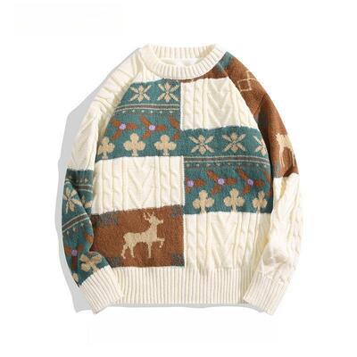 Vintage Elk Christmas Sweater