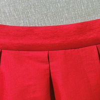 PURPLE A-line Taffeta Skirt Outfit Women Custom Plus Size Tea Length Pleated Skirt A-line Pleated Holiday Party Skirt with Pockets - Thumbnail 5