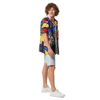 Segments Unisex Buttoned Shirt - Thumbnail 2