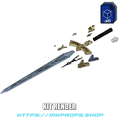 Sword of narzissenkreuz - genshin impact - 3d printable stl files