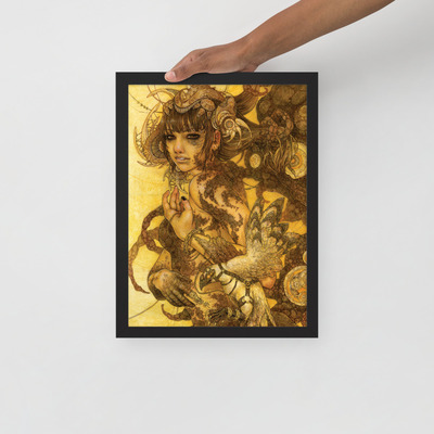 The creation framed poster