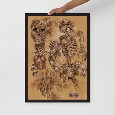 Demon anatomy framed poster