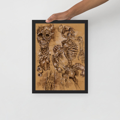 Demon anatomy framed poster