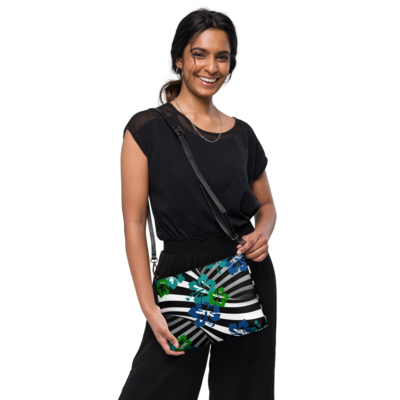 Flowered Zebra Crossbody Bag