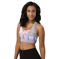 Crushed Flutterby Sports Bra - Thumbnail 1