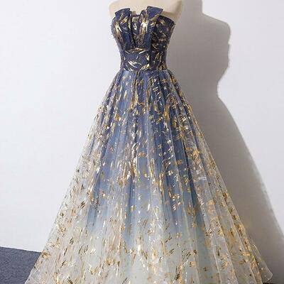 Gorgeous a-line tulle prom dress party gowns - Thumbnail 4