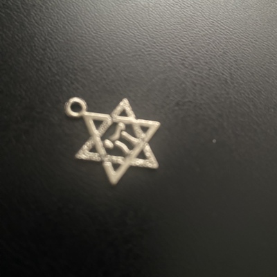 Star of david w/ khai pendant (silver plated)