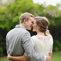 A-Line Lace Tulle Beach Modest Wedding Dresses Short Sleeves Cheap Simple Summer Garden Informal Reception Bridal Gowns Mature Bride - Thumbnail 3