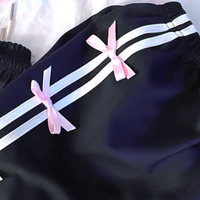 Y2K PINK BOW TRACK PANTS - Thumbnail 4
