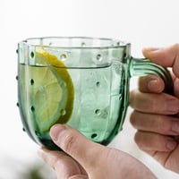 Cactus glass household drinking cup - Thumbnail 2