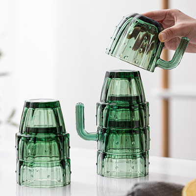 Cactus glass household drinking cup