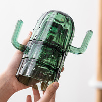 Cactus glass household drinking cup - Thumbnail 1
