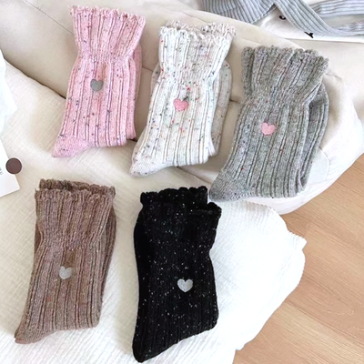 Aesthetic heart socks