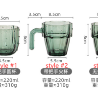 Cactus glass household drinking cup - Thumbnail 4
