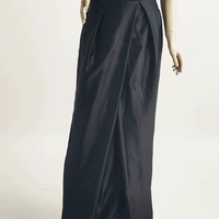 BLACK Taffeta Pencil Maxi Skirt Outfit Custom Plus Size Women Cocktail Party Pencil Skirt - Thumbnail 2