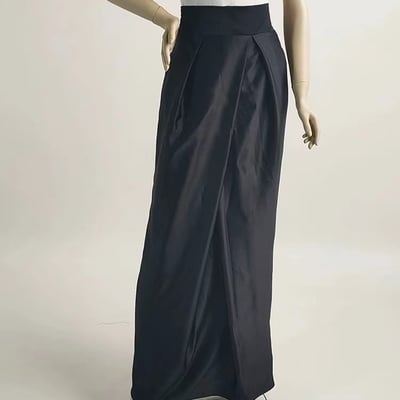 Black taffeta pencil maxi skirt outfit custom plus size women cocktail party pencil skirt