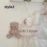 Original design ballet rabbit bear sweet home acrylic brand lace illustration hand-painted room door tag - Thumbnail 2