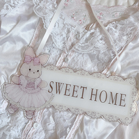 Original design ballet rabbit bear sweet home acrylic brand lace illustration hand-painted room door tag - Thumbnail 7