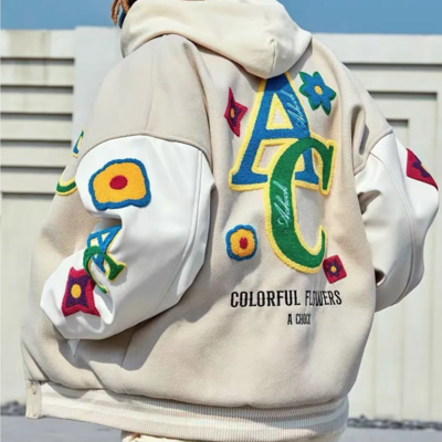 Colorful flowers bomber jacket - Thumbnail 3