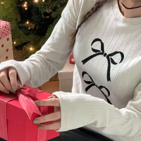 BOW GRAPHIC LONG SLEEVE TEE - Thumbnail 1