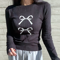 BOW GRAPHIC LONG SLEEVE TEE - Thumbnail 6