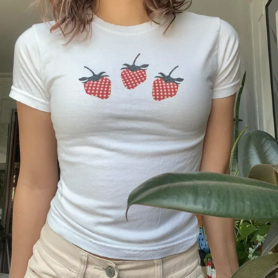 Strawberry baby tee