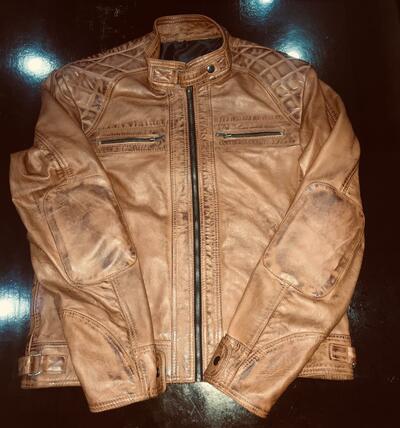 Crafted Leather Men's Motorcycle Genuine Lambskin Leather Slim fit Biker jacket 