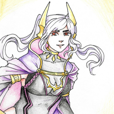 Female grima robin [colored pencil + pen card]