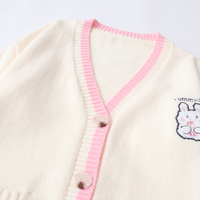 cartoon bunny print cardigan - Thumbnail 2