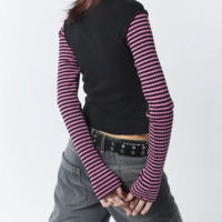 STAR CONTRAST COLOR LONG SLEEVE SHIRT - Thumbnail 2