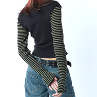 STAR CONTRAST COLOR LONG SLEEVE SHIRT - Thumbnail 5