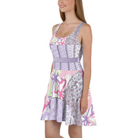 Crushed Flutterby Skater Dress - Thumbnail 3