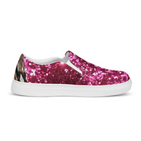 Slither Glitter Slip-on Canvas Shoes - Thumbnail 4