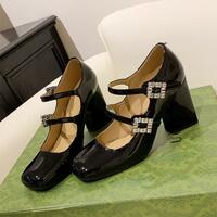 Patent Leather Mary Jane Pumps Heels - Thumbnail 4
