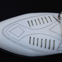 Crafted Leather New Handmade Men's White Leather Duckies Monk Strap Loafer Shoes - Thumbnail 1