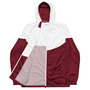 Maroon/White Contrast windbreaker-2