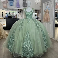 Light Green Bridesmaid Dresses Birthday Gown - Thumbnail 2