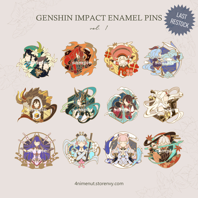 (Vol 1) Genshin Impact Enamel Pins