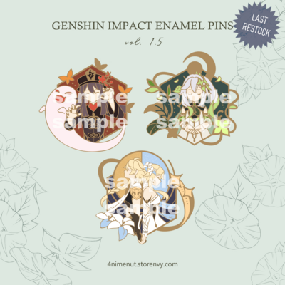 (vol 2) genshin impact enamel pins