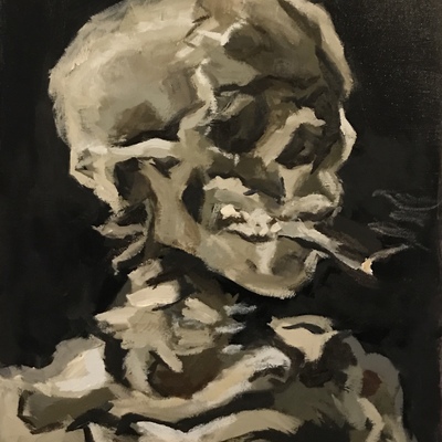 Skeleton smoking