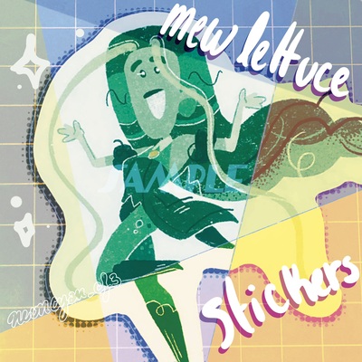 Mew lettuce stickers (singles)