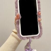 Cute Kuromi Plush Phone Case For iPhone With Strap (iPhone11-iPhone15) - Thumbnail 6
