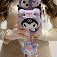 Cute Kuromi Plush Phone Case For iPhone With Strap (iPhone11-iPhone15) - Thumbnail 5