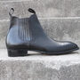 Crafted Leather Classic Men Handmade Black Calf Leather Chelsea Boot-2